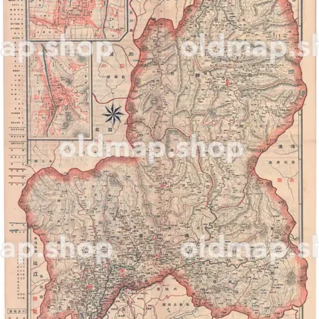 岐阜県全図 大正7年(1918) - 金刺分県図