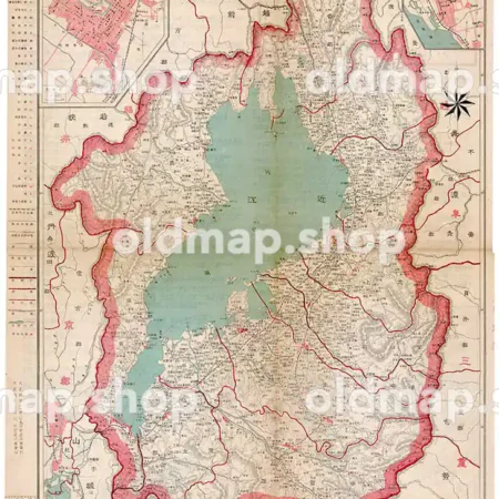 滋賀県全図 大正9年(1920) - 金刺分県図