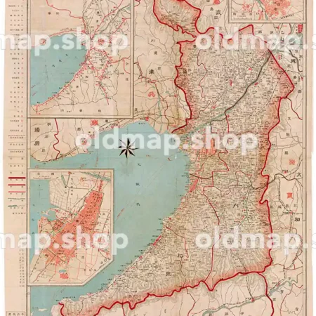 大阪府全図 大正10年(1921) - 金刺分県図