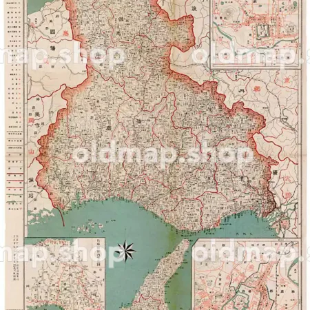 兵庫県全図 大正10年(1921) - 金刺分県図