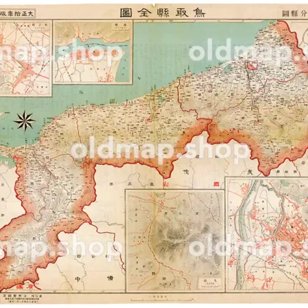 鳥取県全図 大正10年(1921) - 金刺分県図