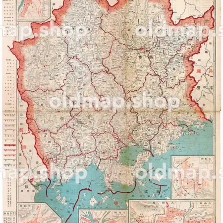 岡山県全図 大正10年(1921) - 金刺分県図