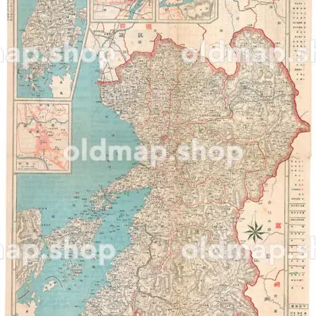 熊本県全図 大正9年(1920) - 金刺分県図