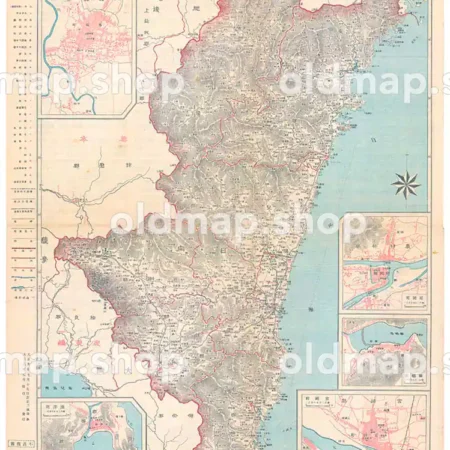 宮崎県全図 大正9年(1920) - 金刺分県図