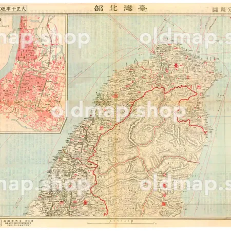 台湾北部 大正10年(1921) - 金刺分県図