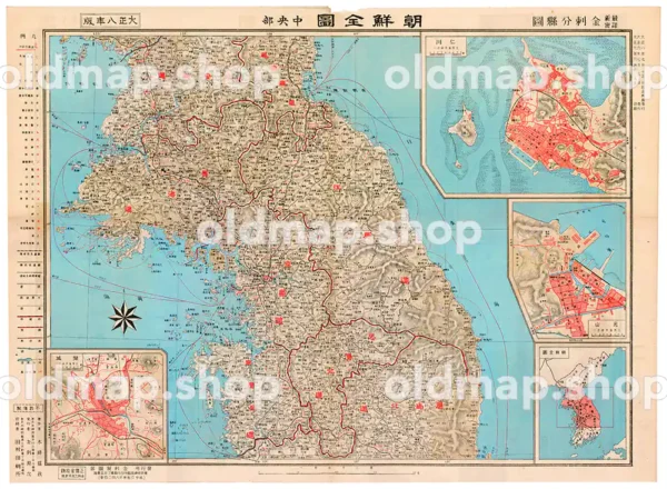 朝鮮全図 中央部 大正8年(1919) - 金刺分県図