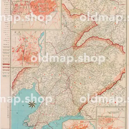 南満州全図 大正10年(1921) - 金刺分県図