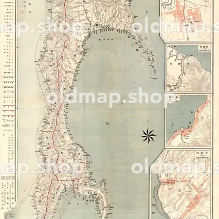 樺太全図 大正8年(1919) - 金刺分県図