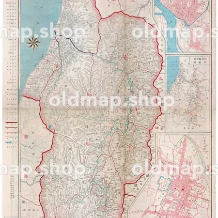 山形県全図 大正10年(1921) - 金刺分県図