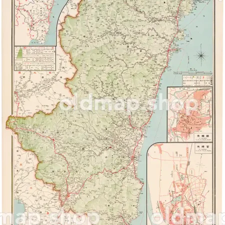 其十四 宮崎県 (東宮御成婚記念) 大正13年(1924) - 日本交通分県地図