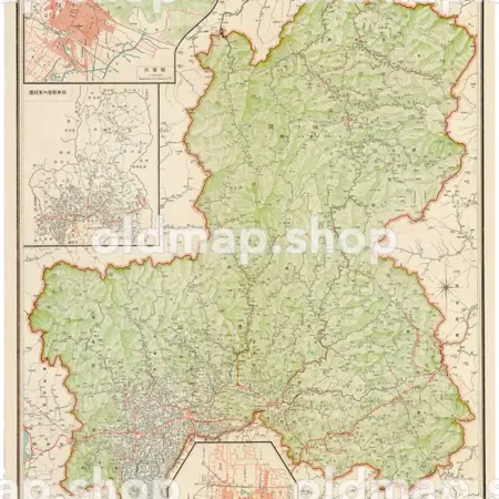 其二十五 岐阜県 (東宮御成婚記念) 大正15年(1926) - 日本交通分県地図