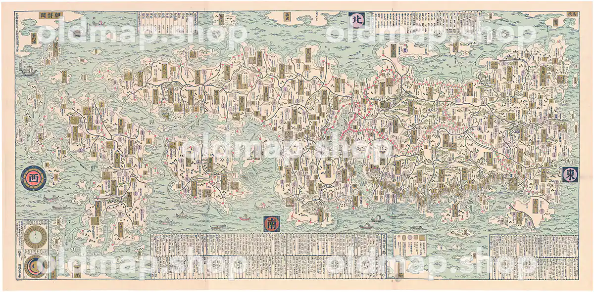 日本海山潮陸図 元禄4年(1691) – 古地図 – 古地図データのダウンロード販売-oldmap.shop