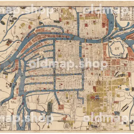 天保改正 摂津大坂図 天保13年(1842)