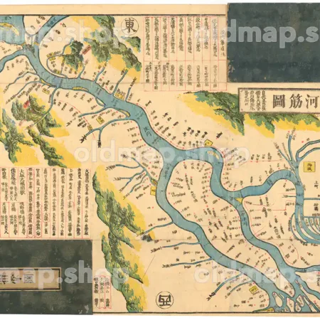 増修 大坂指掌図 淀川筋図 弘化4年(1847)