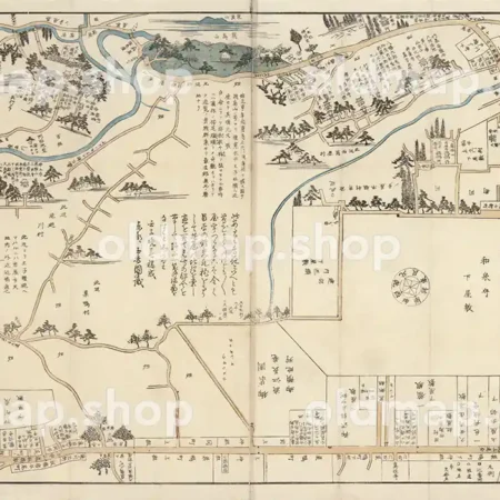 巣鴨染井王子辺図 嘉永5年(1852) - 江戸切絵図