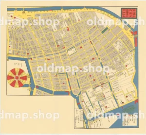 日本橋北内神田両国浜町明細絵図 – 江戸切絵図