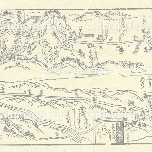 木曾道中絵図 2 天和元年(1681) - 画像 (2)