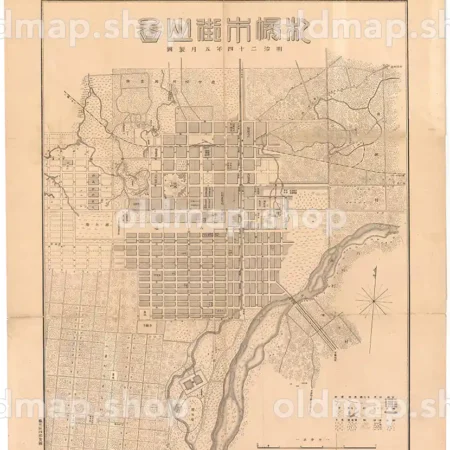 札幌市街之図 全 明治24年(1891)