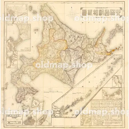 北海道明細新図 明治28年(1895)