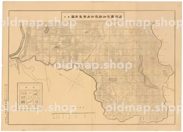 石狩国空知郡幌向原野区画図 第三図 明治26年(1893)　