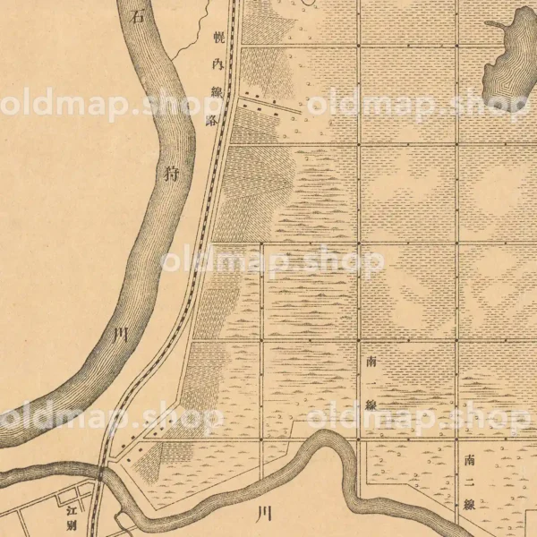 石狩国空知郡幌向原野区画図 第三図 明治26年(1893)　 - 画像 (2)