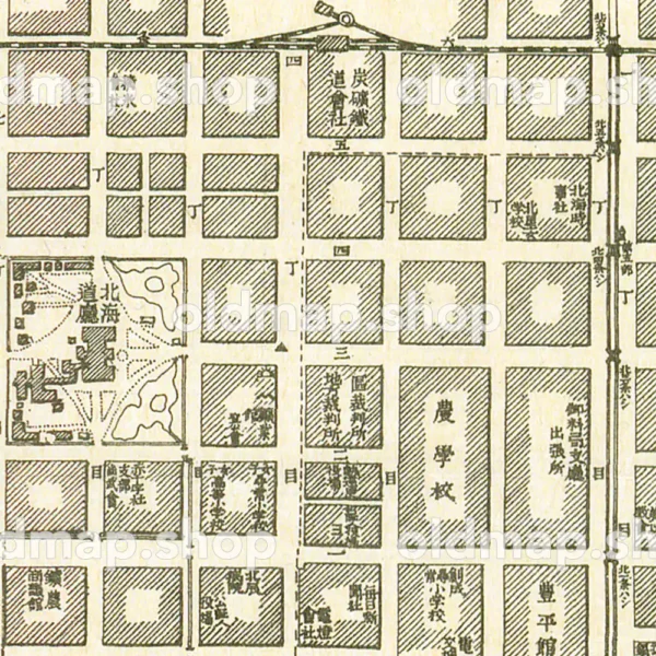 札幌市街之図 明治34年(1901) - 画像 (2)