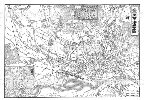 盛岡市要図 昭和25年頃(1950)