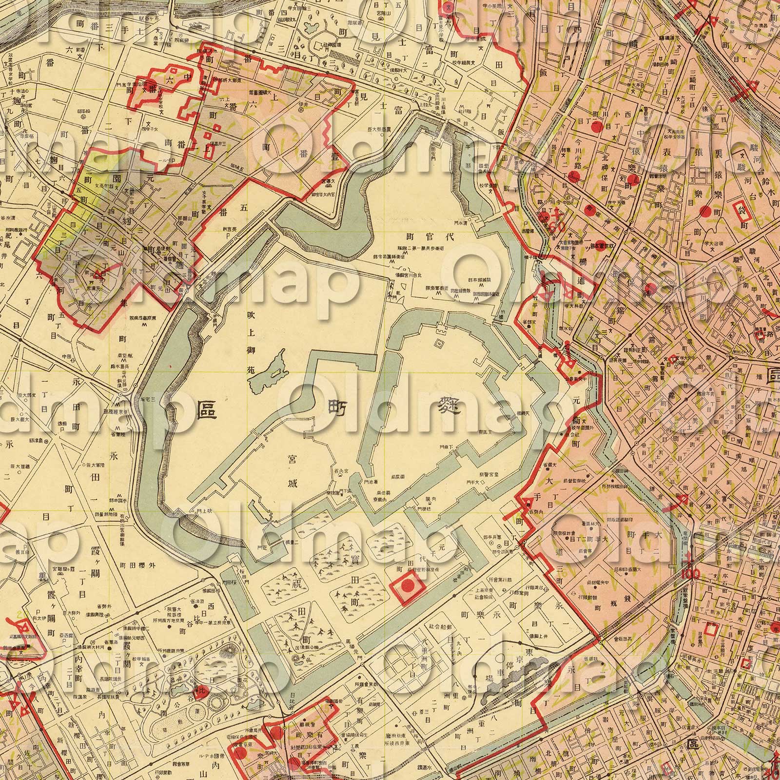 帝都大震火災系統地図 大正12年(1923) – 古地図 – 古地図素材データのダウンロード販売-oldmap.shop