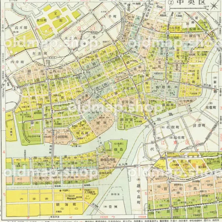 中央区 昭和38年(1963) - 東京都区分地図