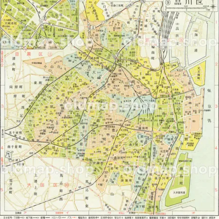 品川区 昭和38年(1963) - 東京都区分地図