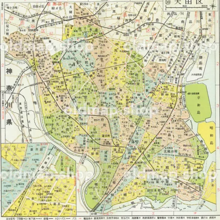 大田区 昭和38年(1963) - 東京都区分地図