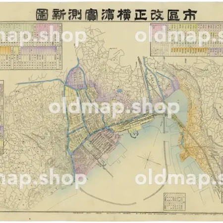 市区改正横浜実測新図 明治39年(1906)