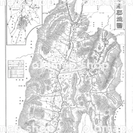 上伊那郡地図 明治43年(1910)