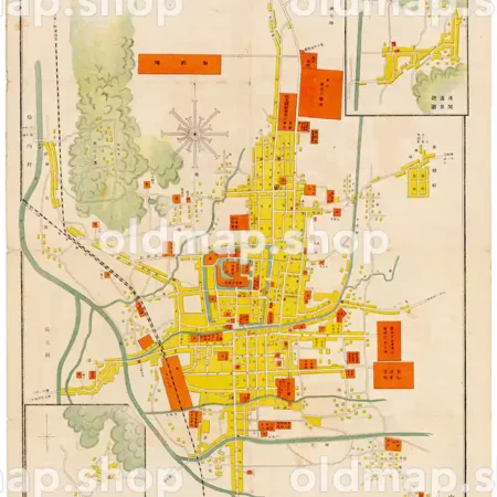 松本市全図 大正7年(1918)