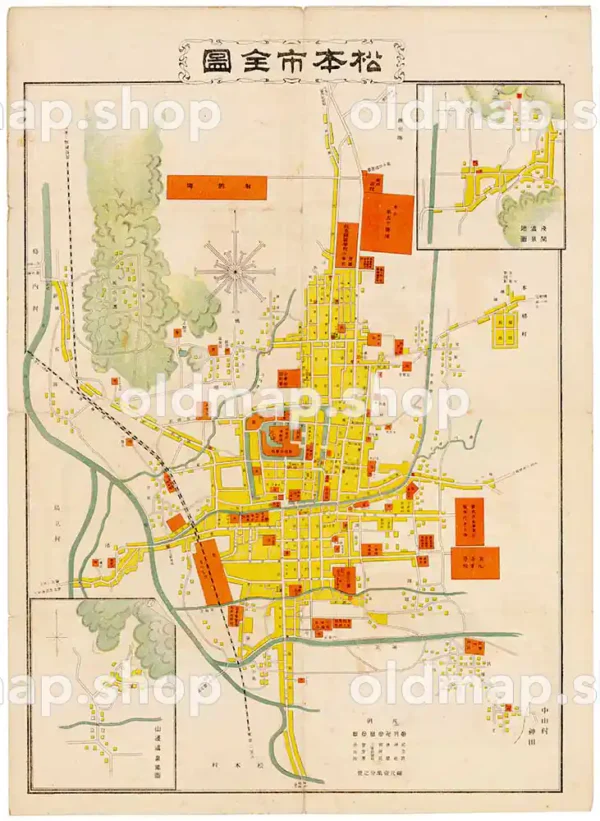 松本市全図 大正7年(1918)