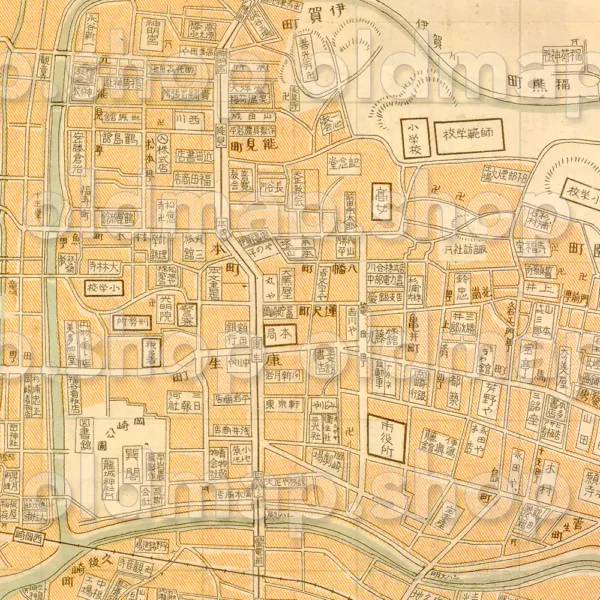 大日本職業別明細図 - 岡崎市 昭和6年(1932) - 画像 (2)