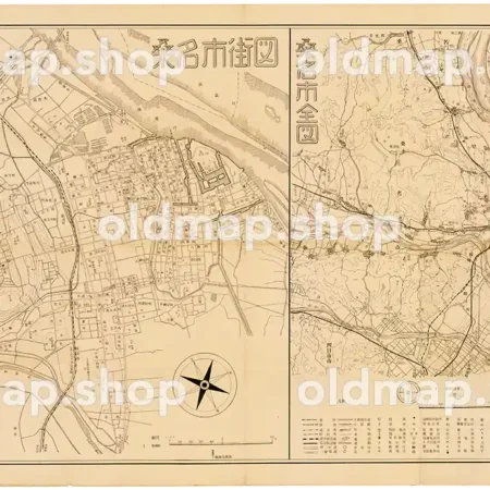 桑名市地図 昭和30年代前半(1955～61)