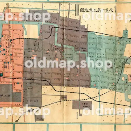 伏見町商工業地図 明治43年～大正2年頃(1910～1913)