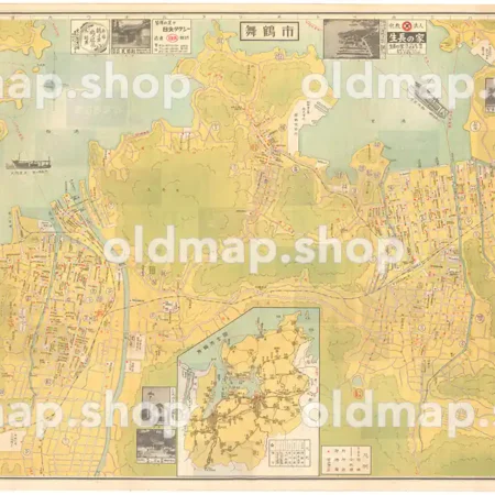 舞鶴市 商工観光案内図 昭和30年(1955)