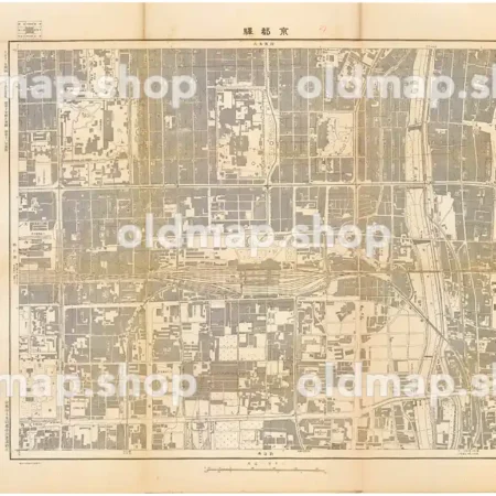 京都駅 - 京都市三千分一都市計画図 昭和11年(1936)