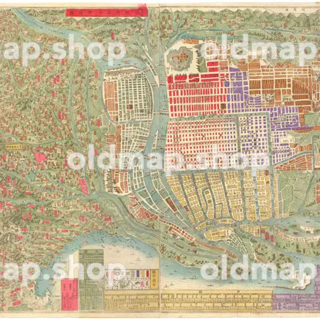 摂津国 大阪府区分新細図 明治12年(1879)