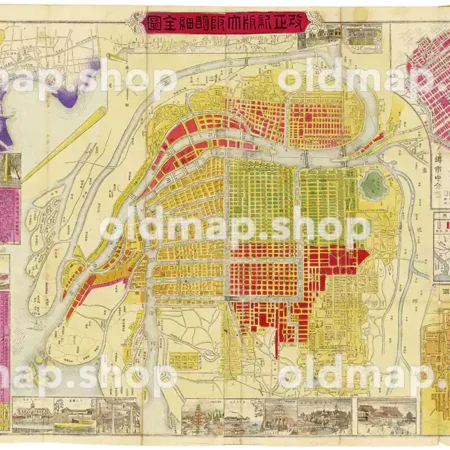 改正新版大阪明細全図 明治23年(1890)