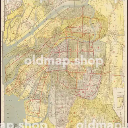 昭和改正 実地踏測 大大阪市街地図 昭和2年(1927)