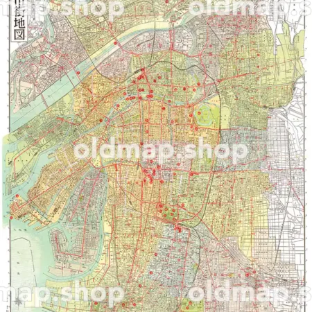 最新 大阪市街地図 昭和36年(1961)