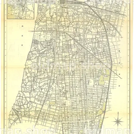 阿倍野区詳細図 昭和29年(1954) - 大阪市区分詳細図