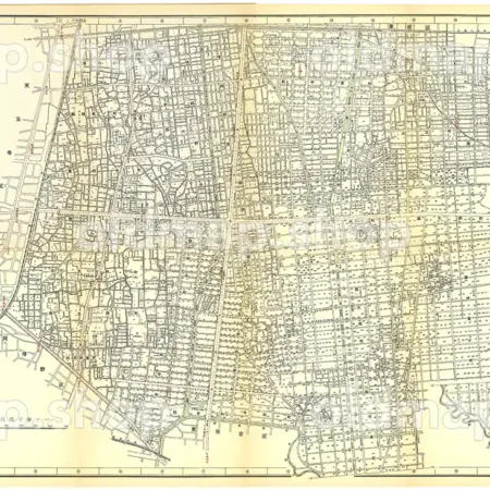 生野区詳細図 昭和30年(1955) - 大阪市区分詳細図