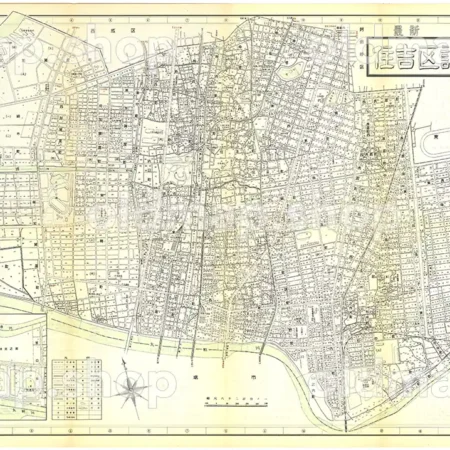 住吉区詳細図 昭和29年(1954) - 大阪市区分詳細図