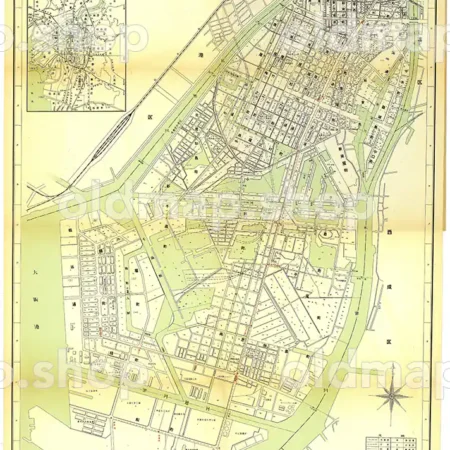 大正区詳細図 昭和30年(1955) - 大阪市区分詳細図