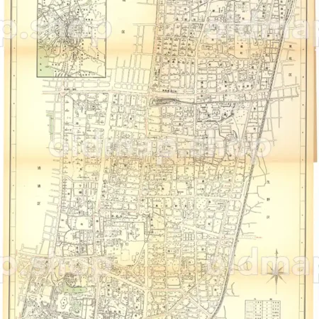 天王寺区詳細図 昭和30年(1955) - 大阪市区分詳細図