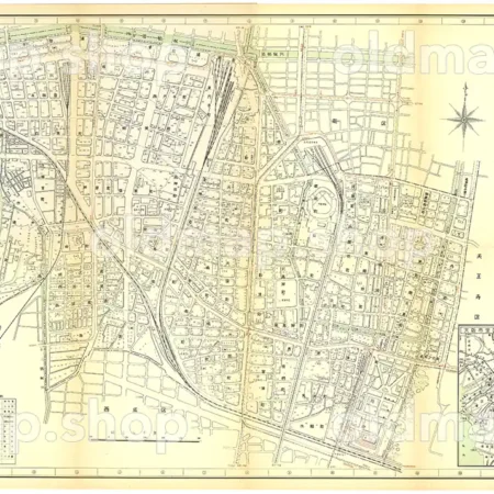 浪速区詳細図 昭和30年(1955) - 大阪市区分詳細図